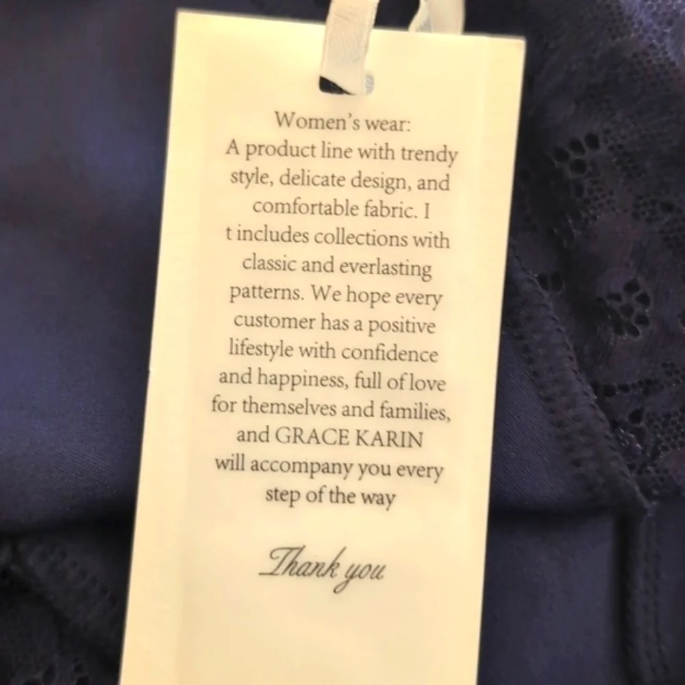 NWT Grace Karin Navy Lace Cocktail Dress Size XL | A-Line Wedding Guest